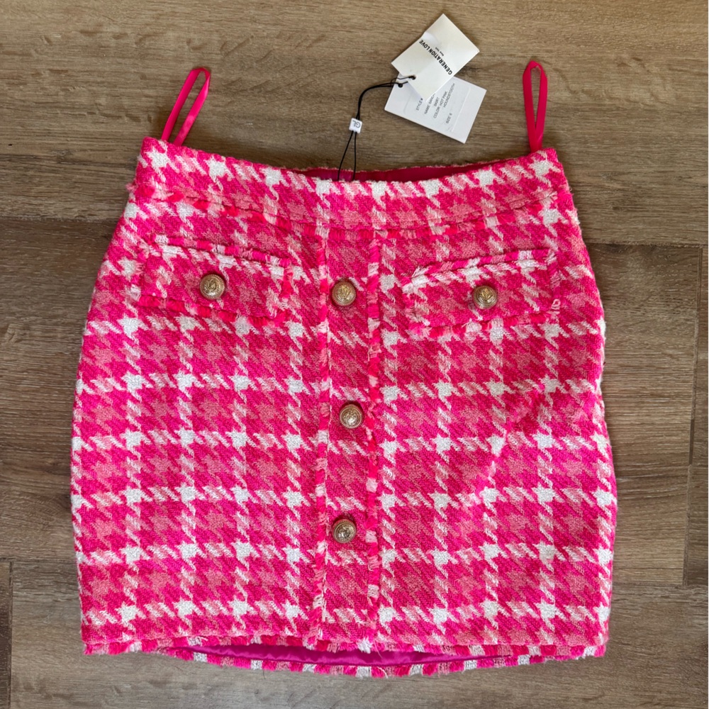 Generation Love hot pink tweed skirt. Brand new